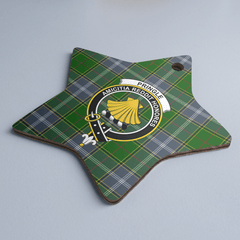 Clan Pringle Tartan Crest Star Ceramic Ornament OA14 Pringle Tartan Tartan Christmas