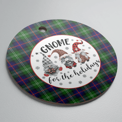Clan Sutherland Modern Tartan Tartan Crest Gnome Round Ceramic Ornament BM80 Sutherland Modern Tartan Tartan Christmas