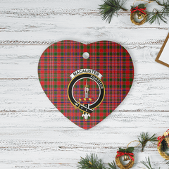 Clan MacAlister Modern Tartan Crest Heart Ceramic Ornament BT18 MacAlister Modern Tartan Tartan Christmas