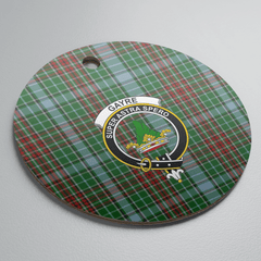 Clan Gayre Tartan Crest Round Ceramic Ornament DS39 Gayre Tartan Tartan Christmas