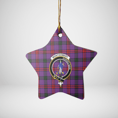 Clan Montgomery Modern Tartan Crest Star Ceramic Ornament UM26 Montgomery Modern Tartan Tartan Christmas