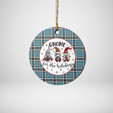 Clan Thomson Tartan Tartan Crest Gnome Round Ceramic Ornament VV44 Thomson Tartan Tartan Christmas