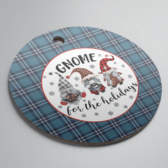 Clan Earl of St Andrews Tartan Tartan Crest Gnome Round Ceramic Ornament IC15 Earl of St Andrews Tartan Tartan Christmas