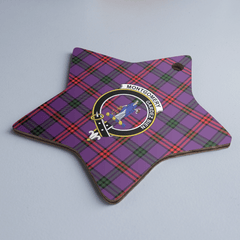 Clan Montgomery Modern Tartan Crest Star Ceramic Ornament UM26 Montgomery Modern Tartan Tartan Christmas