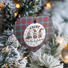 Clan Dalmahoy Tartan Tartan Crest Gnome Heart Ceramic Ornament RV26 Dalmahoy Tartan Tartan Christmas