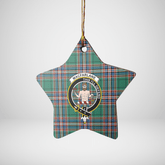 Clan MacFarlane Hunting Ancient Tartan Crest Star Ceramic Ornament KS25 MacFarlane Hunting Ancient Tartan Tartan Christmas
