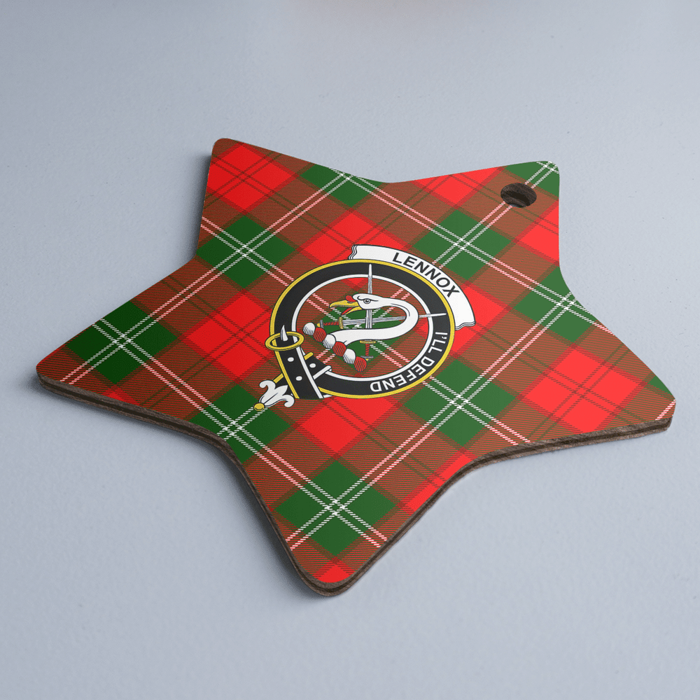 Clan Lennox Modern Tartan Crest Star Ceramic Ornament EJ41 Lennox Modern Tartan Tartan Christmas