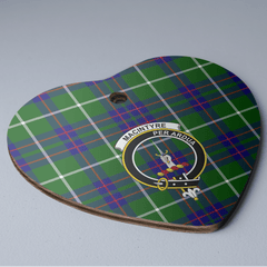 Clan MacIntyre Hunting Modern Tartan Crest Heart Ceramic Ornament GM87 MacIntyre Hunting Modern Tartan Tartan Christmas