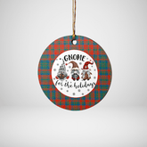 Clan Matheson Ancient Tartan Tartan Crest Gnome Round Ceramic Ornament OM47 Matheson Ancient Tartan Tartan Christmas