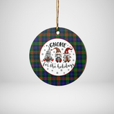 Clan Gunn Tartan Tartan Crest Gnome Round Ceramic Ornament TK24 Gunn Tartan Tartan Christmas