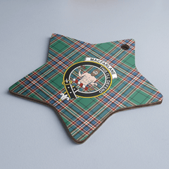 Clan MacFarlane Hunting Ancient Tartan Crest Star Ceramic Ornament KS25 MacFarlane Hunting Ancient Tartan Tartan Christmas