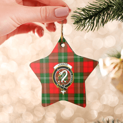 Clan Lennox Modern Tartan Crest Star Ceramic Ornament EJ41 Lennox Modern Tartan Tartan Christmas