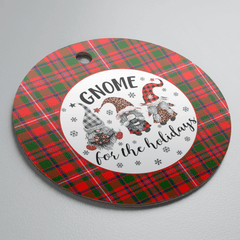 Clan MacKinnon Modern Tartan Tartan Crest Gnome Round Ceramic Ornament GS55 MacKinnon Modern Tartan Tartan Christmas