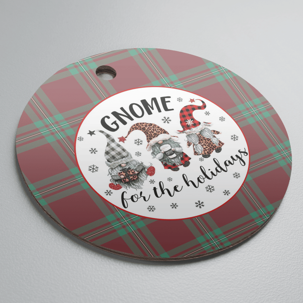 Clan MacGregor Hunting Ancient Tartan Tartan Crest Gnome Round Ceramic Ornament EK60 MacGregor Hunting Ancient Tartan Tartan Christmas