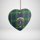 Clan MacIntyre Hunting Modern Tartan Crest Heart Ceramic Ornament GM87 MacIntyre Hunting Modern Tartan Tartan Christmas