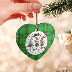 Clan Galloway District Tartan Tartan Crest Gnome Heart Ceramic Ornament CE60 Galloway District Tartan Tartan Christmas