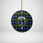 Clan MacNeil of Barra Modern Tartan Crest Round Ceramic Ornament NG60 MacNeil of Barra Modern Tartan Tartan Christmas
