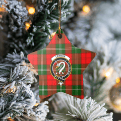 Clan Lennox Modern Tartan Crest Star Ceramic Ornament EJ41 Lennox Modern Tartan Tartan Christmas