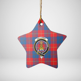 Clan Galloway Red Tartan Crest Star Ceramic Ornament JU62 Galloway Red Tartan Tartan Christmas