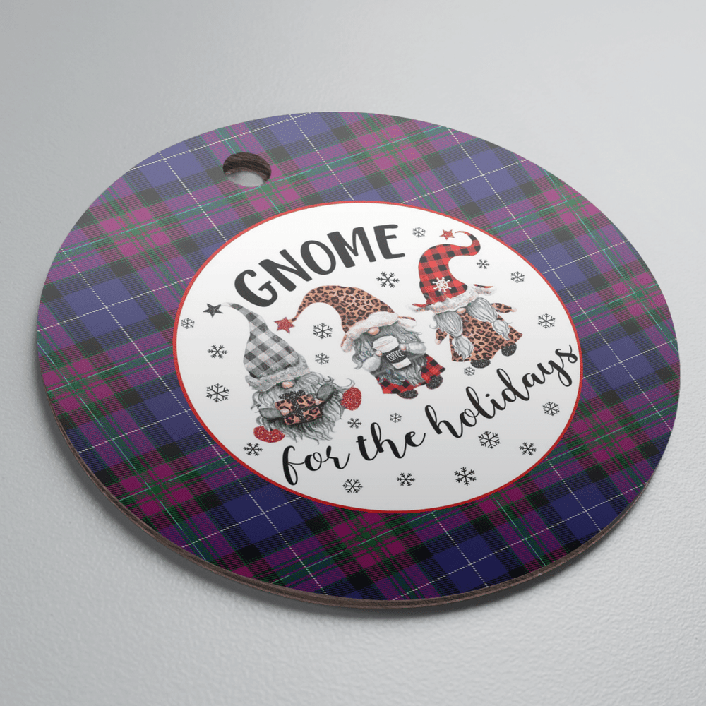 Clan Pride of Scotland Tartan Tartan Crest Gnome Round Ceramic Ornament HQ25 Pride of Scotland Tartan Tartan Christmas