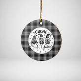 Clan Glen Tartan Tartan Crest Gnome Round Ceramic Ornament CR64 Glen Tartan Tartan Christmas