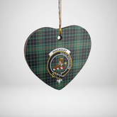 Clan MacAulay Hunting Ancient Tartan Crest Heart Ceramic Ornament ZU63 MacAulay Hunting Ancient Tartan Tartan Christmas