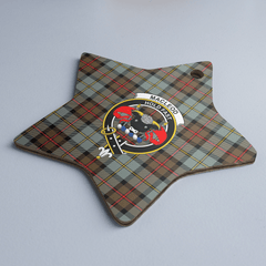 Clan MacLeod of Harris Weathered Tartan Crest Star Ceramic Ornament IC53 MacLeod of Harris Weathered Tartan Tartan Christmas