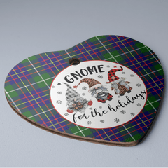 Clan Inglis Modern Tartan Tartan Crest Gnome Heart Ceramic Ornament CA63 Inglis Modern Tartan Tartan Christmas