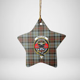 Clan MacLeod of Harris Weathered Tartan Crest Star Ceramic Ornament IC53 MacLeod of Harris Weathered Tartan Tartan Christmas