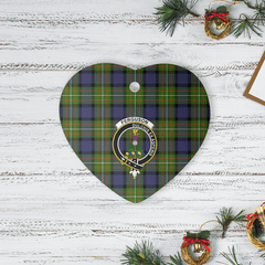 Clan Fergusson Modern Tartan Crest Heart Ceramic Ornament BI67 Fergusson Modern Tartan Tartan Christmas