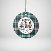 Clan MacKenzie Dress Ancient Tartan Tartan Crest Gnome Round Ceramic Ornament GZ59 MacKenzie Dress Ancient Tartan Tartan Christmas