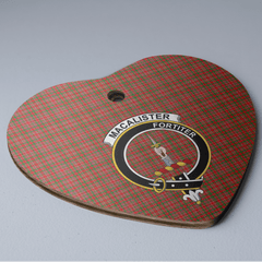 Clan MacAlister Tartan Crest Heart Ceramic Ornament DN70 MacAlister Tartan Tartan Christmas