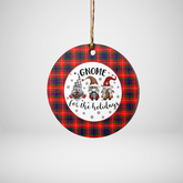 Clan Fraser Lovat Modern Tartan Tartan Crest Gnome Round Ceramic Ornament BL92 Fraser Lovat Modern Tartan Tartan Christmas