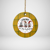 Clan Houston Tartan Tartan Crest Gnome Round Ceramic Ornament CE71 Houston Tartan Tartan Christmas