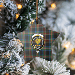Clan Lyle Tartan Crest Star Ceramic Ornament WS86 Lyle Tartan Tartan Christmas