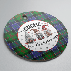 Clan Paterson Tartan Tartan Crest Gnome Round Ceramic Ornament OZ54 Paterson Tartan Tartan Christmas
