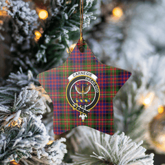 Clan Carnegie Modern Tartan Crest Star Ceramic Ornament MB35 Carnegie Modern Tartan Tartan Christmas