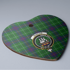 Clan Duncan Modern Tartan Crest Heart Ceramic Ornament LX51 Duncan Modern Tartan Tartan Christmas