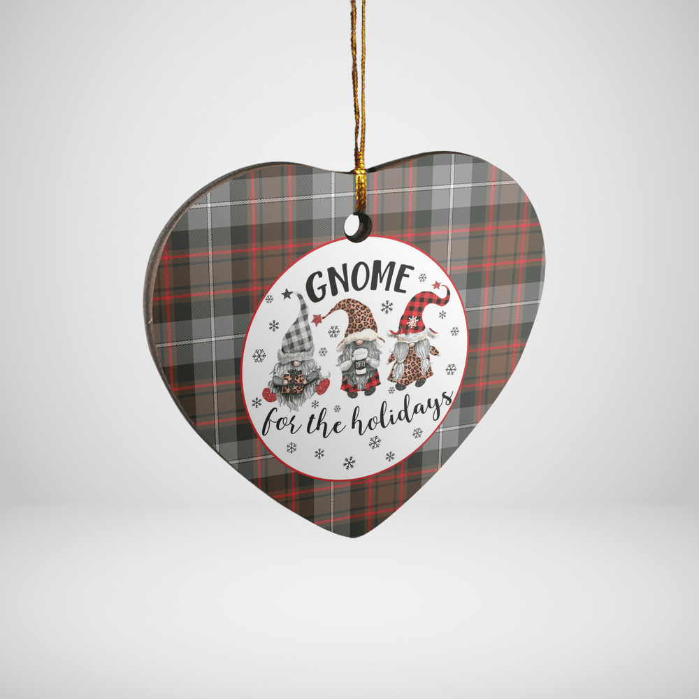 Clan MacRae Hunting Weathered Tartan Tartan Crest Gnome Heart Ceramic Ornament VA78 MacRae Hunting Weathered Tartan Tartan Christmas