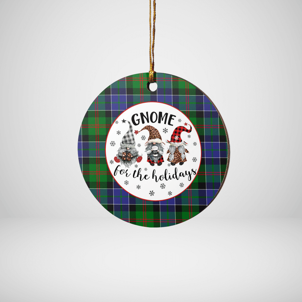 Clan Paterson Tartan Tartan Crest Gnome Round Ceramic Ornament OZ54 Paterson Tartan Tartan Christmas