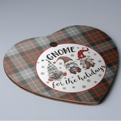 Clan MacRae Hunting Weathered Tartan Tartan Crest Gnome Heart Ceramic Ornament VA78 MacRae Hunting Weathered Tartan Tartan Christmas