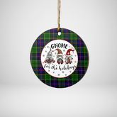 Clan Forsyth Modern Tartan Tartan Crest Gnome Round Ceramic Ornament MZ74 Forsyth Modern Tartan Tartan Christmas