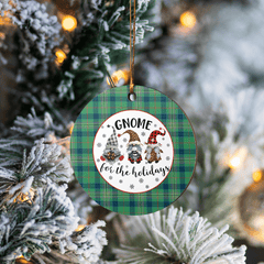 Clan Kennedy Ancient Tartan Tartan Crest Gnome Round Ceramic Ornament WP97 Kennedy Ancient Tartan Tartan Christmas