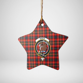 Clan Innes Modern Tartan Crest Star Ceramic Ornament CH39 Innes Modern Tartan Tartan Christmas