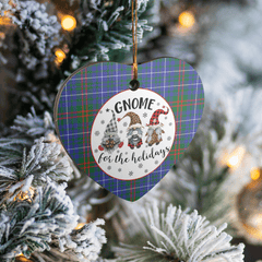 Clan Edmonstone Tartan Tartan Crest Gnome Heart Ceramic Ornament WM92 Edmonstone Tartan Tartan Christmas