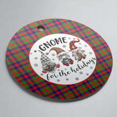 Clan Gow (or McGouan) Tartan Tartan Crest Gnome Round Ceramic Ornament AC13 Gow (or McGouan) Tartan Tartan Christmas