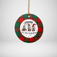 Clan Stewart Atholl Modern Tartan Tartan Crest Gnome Round Ceramic Ornament JX59 Stewart Atholl Modern Tartan Tartan Christmas
