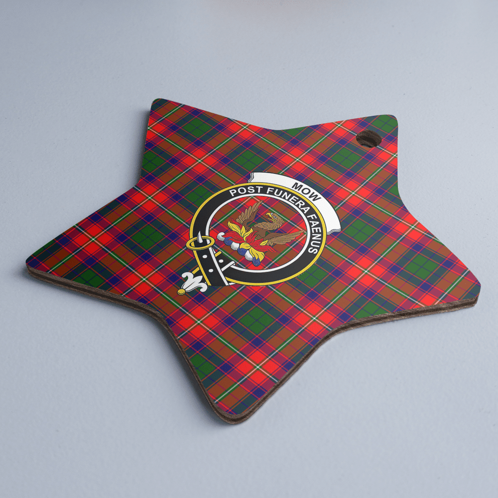 Clan Mow (Roxburgh) Tartan Crest Star Ceramic Ornament HL67 Mow (Roxburgh) Tartan Tartan Christmas