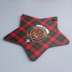 Clan Mow (Roxburgh) Tartan Crest Star Ceramic Ornament HL67 Mow (Roxburgh) Tartan Tartan Christmas