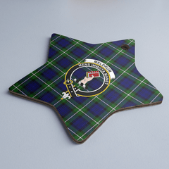 Clan Meldrum Forbes Tartan Crest Star Ceramic Ornament JT90 Meldrum Forbes Tartan Tartan Christmas